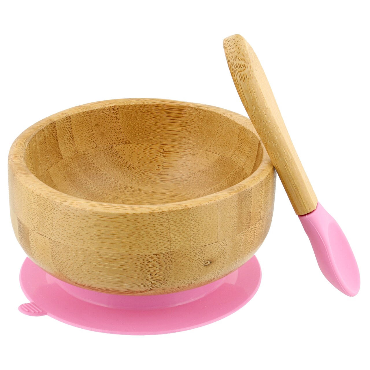Acorn Baby Bamboo Baby Bowl and Silicone Baby Spoon Set for Solid Food